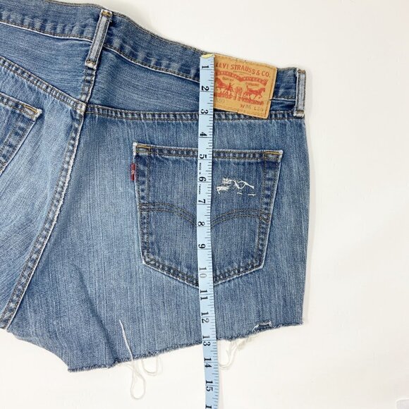 LEVI'S | Distressed Denim Cut-Off Shorts - Picture 11 of 12